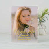 Ankündigung von Chic Minimalistisch Gold Foil Absc (Stehend vorne)