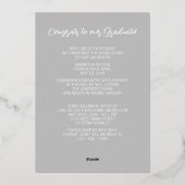 Ankündigung von Chic Minimalistisch Gold Foil Absc (Rückseite)