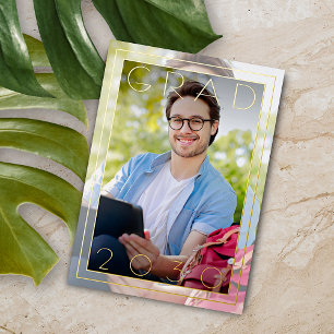 Ankündigung von Chic Minimalistisch Gold Foil Absc