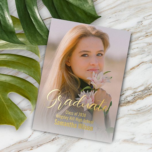 Ankündigung von Chic Minimalistisch Gold Foil Absc