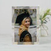 Ankündigung von Chic Minimalistisch Gold Foil Absc (Stehend vorne)