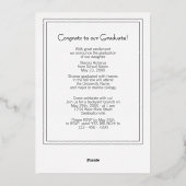 Ankündigung von Chic Minimalistisch Gold Foil Absc (Rückseite)