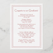 Ankündigung von Chic Minimalistisch Gold Foil Absc (Rückseite)