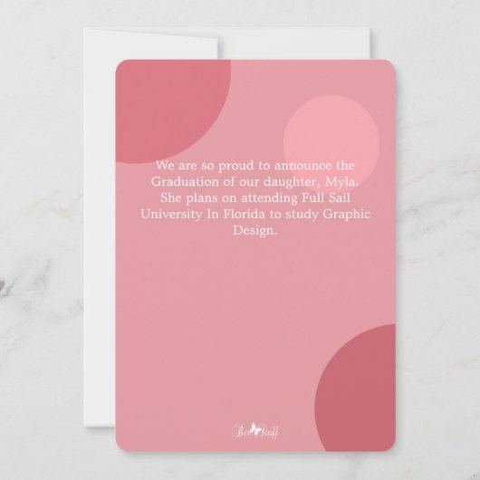 Ankündigung von christlich Scripting Foto Abschlus (Rückseite)