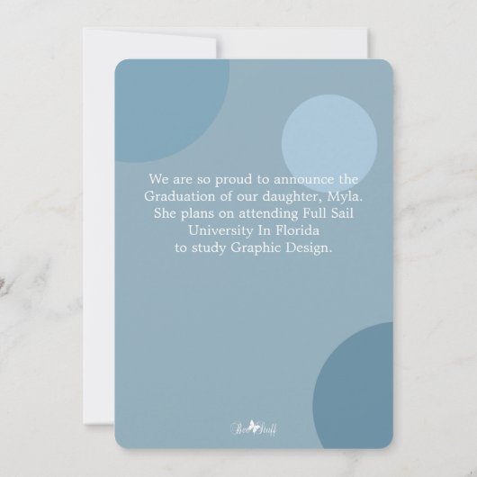 Ankündigung von christlich Scripting Foto Abschlus (Rückseite)