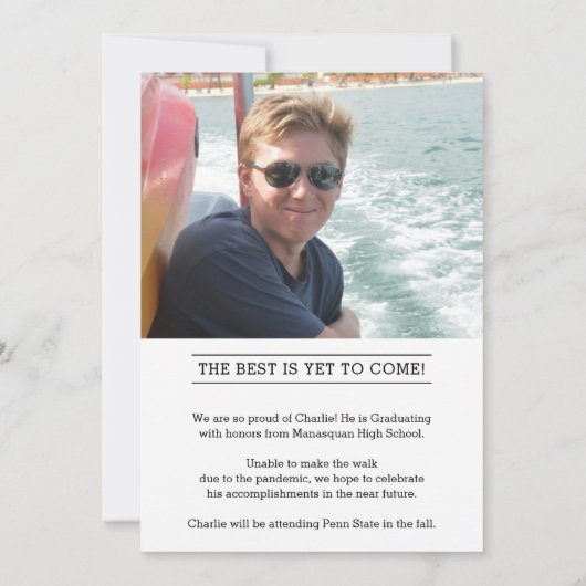 Ankündigung von Classic Abschluss Foto (Rückseite)