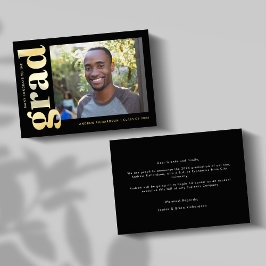 Ankündigung von Classic Black Gold Foto Abschluss