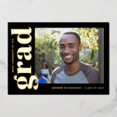 Ankündigung von Classic Black Gold Foto Abschluss (Vorderseite)