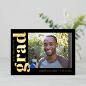 Ankündigung von Classic Black Gold Foto Abschluss (Stehend vorne)