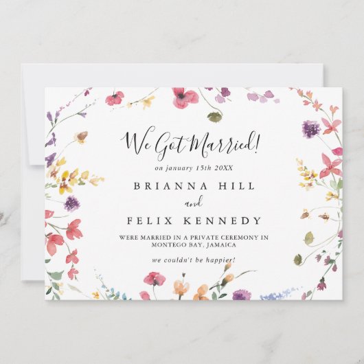 Ankündigung von Classic Colorful Wild Elopement (Vorderseite)