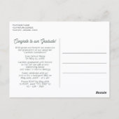 Ankündigung von Coral Blush Red Sage Green Abschlu Postkarte (Rückseite)