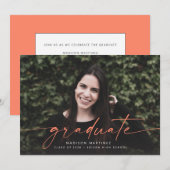 Ankündigung von Coral Graduate Script-Abschlüssen (Vorne/Hinten)