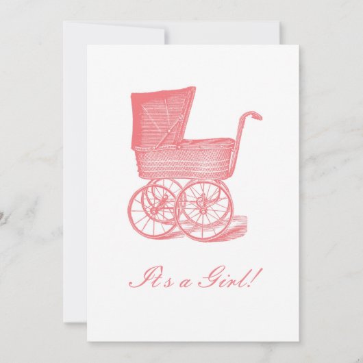 Ankündigung von Coral Viktorianisch Baby (Vorderseite)