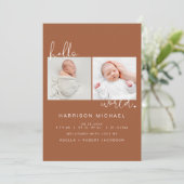 Ankündigung von CORIANDER Boho Newborn Foto (Stehend Vorderseite)