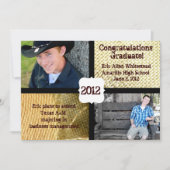 Ankündigung von Country Burlap Foto Abschluss (Vorderseite)