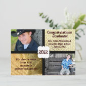 Ankündigung von Country Burlap Foto Abschluss (Stehend Vorderseite)