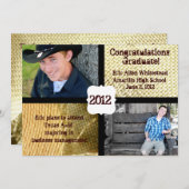 Ankündigung von Country Burlap Foto Abschluss (Vorne/Hinten)