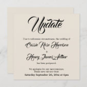 Ankündigung von Cream Postponed Wedding Update (Vorne/Hinten)