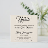 Ankündigung von Cream Postponed Wedding Update (Stehend Vorderseite)