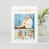 Ankündigung von Custom Gold Abschluss (Stehend Vorderseite)