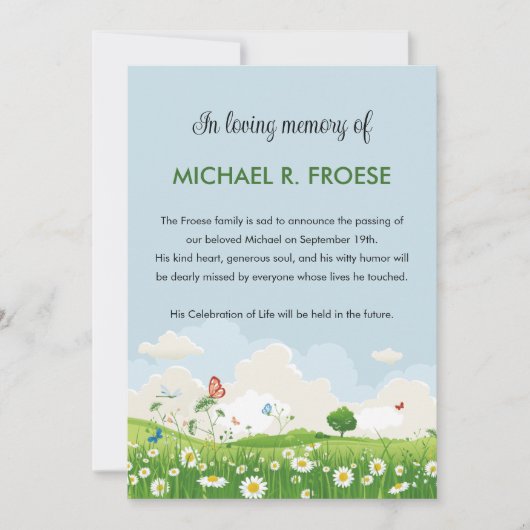 Ankündigung von Daisy Meadow Foto (Vorderseite)