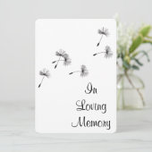 Ankündigung von Dandelion Seed Puffs Funeral (Stehend Vorderseite)