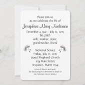 Ankündigung von Dandelion Seed Puffs Funeral (Rückseite)