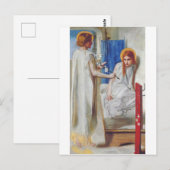 Ankündigung von Dante Gabriel Rossetti Postkarte (Vorne/Hinten)