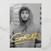 Ankündigung von Dashed Grad Foil Foto Abschluss (Vorderseite)