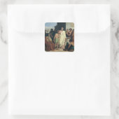 Ankündigung von David durch Saul, 1842 Quadratischer Aufkleber (Tasche)