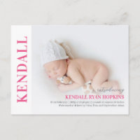 Ankündigung von Debut Baby Birth