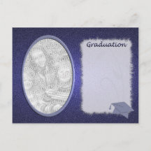 Ankündigung von Denim Abschluss Foto