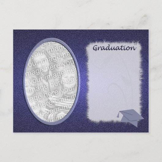 Ankündigung von Denim Abschluss Foto (Vorderseite)