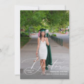 Ankündigung von Doktor Elegant Foto Graduate (Vorderseite)