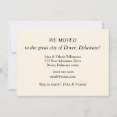 Ankündigung von Dover Delaware Postcard Moving (Rückseite)