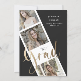 Ankündigung von drei Foto Gold Abschluss Foto