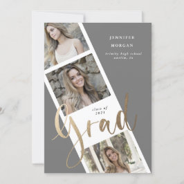 Ankündigung von drei Foto Gold Abschluss Foto