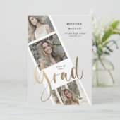 Ankündigung von drei Foto Gold Abschluss Foto (Stehend Vorderseite)