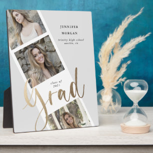 Ankündigung von drei Foto Gold Abschluss Foto Fotoplatte