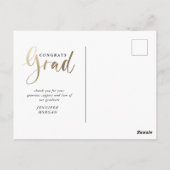 Ankündigung von drei Foto Gold Abschluss Foto Postkarte (Rückseite)