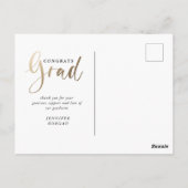 Ankündigung von drei Foto Gold Abschluss Foto Postkarte (Rückseite)