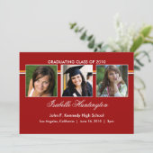 Ankündigung von drei Fotos Bar Abschluss (Stehend Vorderseite)