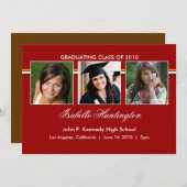 Ankündigung von drei Fotos Bar Abschluss (Vorne/Hinten)