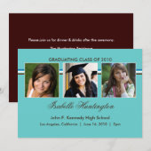 Ankündigung von drei Fotos Bar Abschluss (Vorne/Hinten)