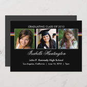 Ankündigung von drei Fotos Bar Abschluss (Vorne/Hinten)