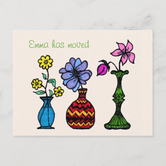 Ankündigung von drei Vases Art Moving Women Addres (Vorderseite)