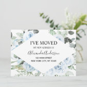 Ankündigung von Dusty Blue Floral Moving (Stehend Vorderseite)