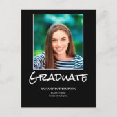 Ankündigung von einfachen Foto Abschluss Postkarte (Vorderseite)