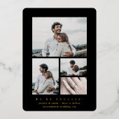 Ankündigung von Elegance Foil Multi Foto Verlobung (Vorderseite)