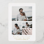 Ankündigung von Elegance Foil Multi Foto Verlobung (Vorderseite)